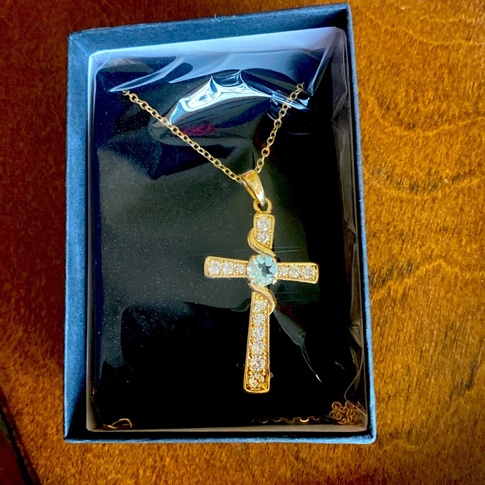 Gold cross necklace